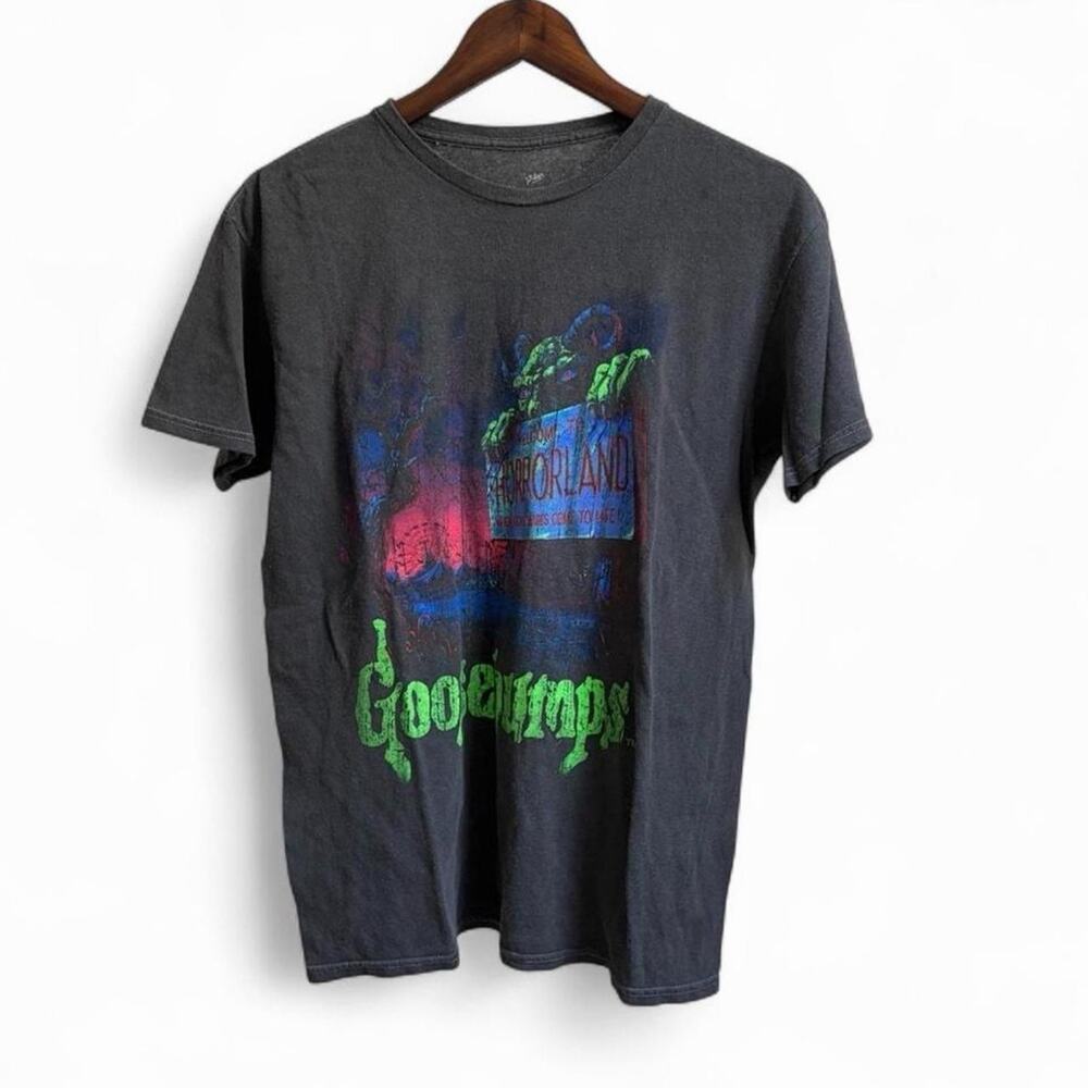 Goosebumps Horror Spooky Goblin Mens S Faded Kids TV Show Book Tee